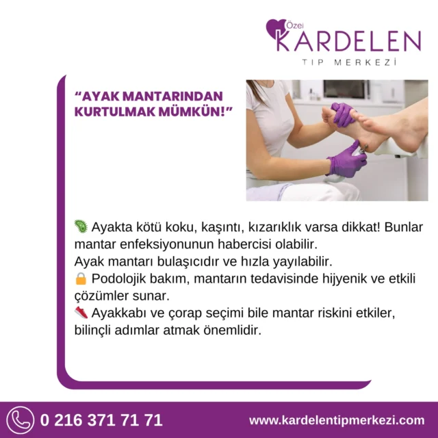 Ayak mantarı, yaygın görülen bir cilt problemidir.
Bu içerikte ayak sağlığı ve korunma hakkında genel bilgilere yer verilmiştir.
-
#ayakmantarı
#ayaksağlığı
#podoloji
#sağlıkbilgisi
#genelbilgi